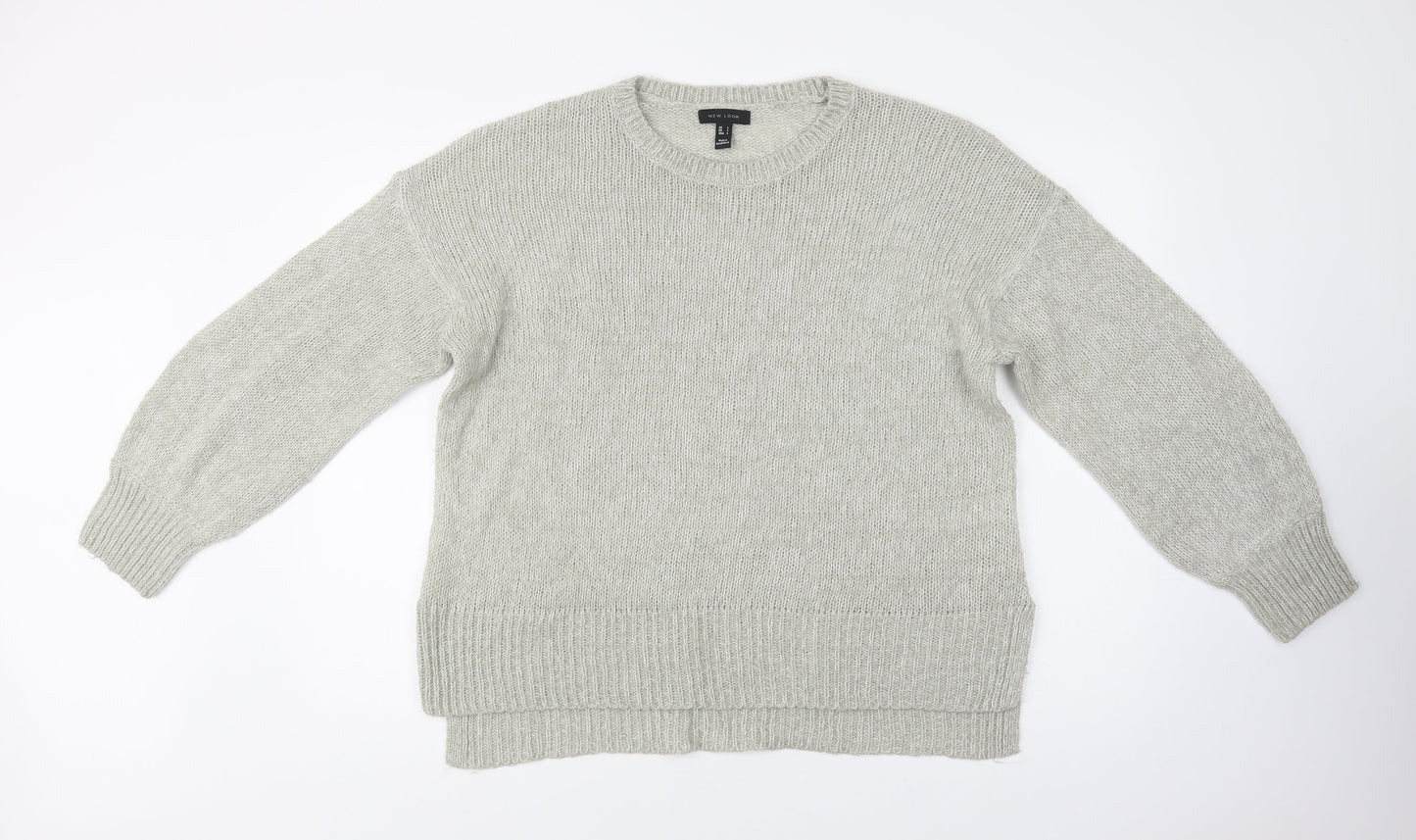 Womens UK Size L New Look Grey Pullover Jumper