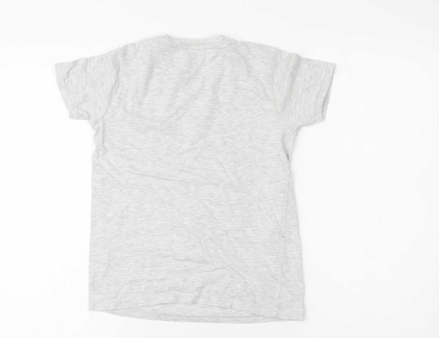 L.F.C. Boys Grey  Cotton Basic T-Shirt Size 8-9 Years Crew Neck  - Liverpool FC