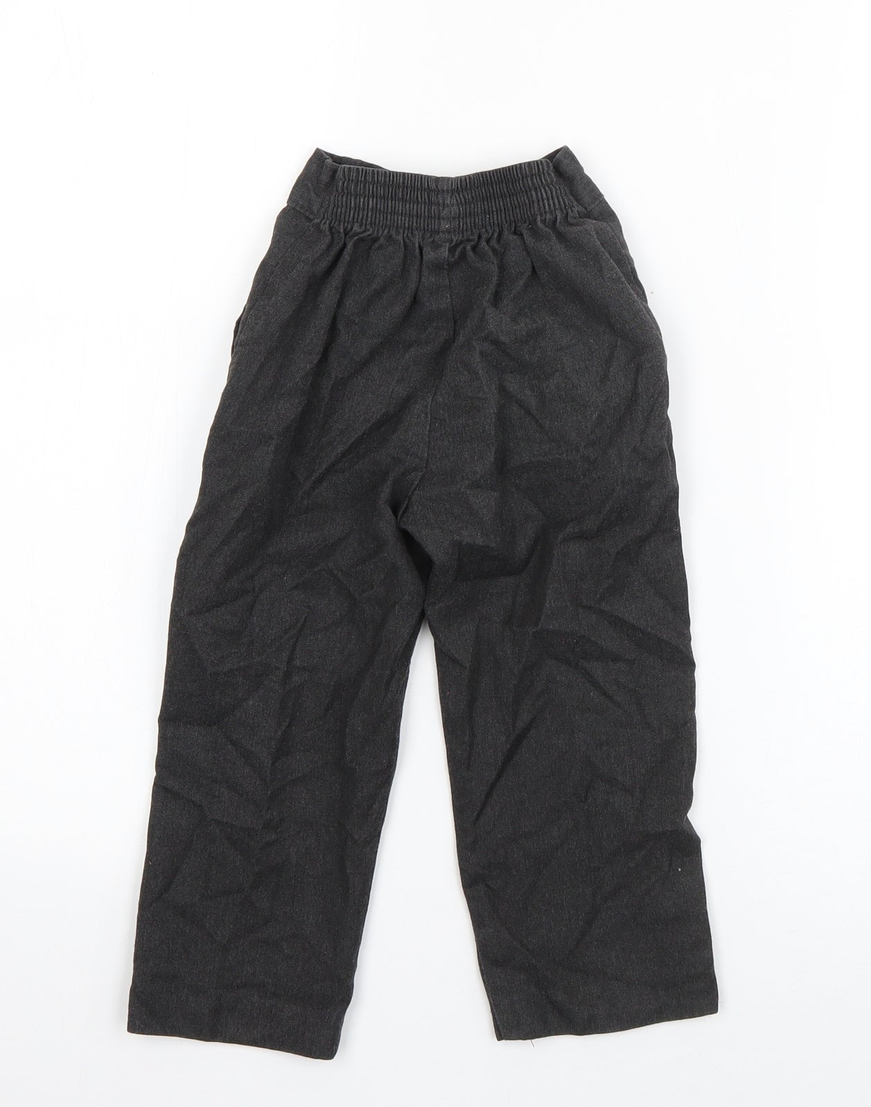 Preworn Boys Grey  Polyester Dress Pants Trousers Size 3-4 Years  Regular
