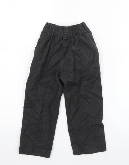 Preworn Boys Grey  Polyester Dress Pants Trousers Size 3-4 Years  Regular