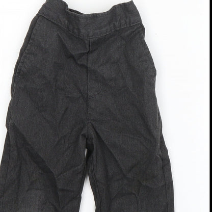 Preworn Boys Grey  Polyester Dress Pants Trousers Size 3-4 Years  Regular