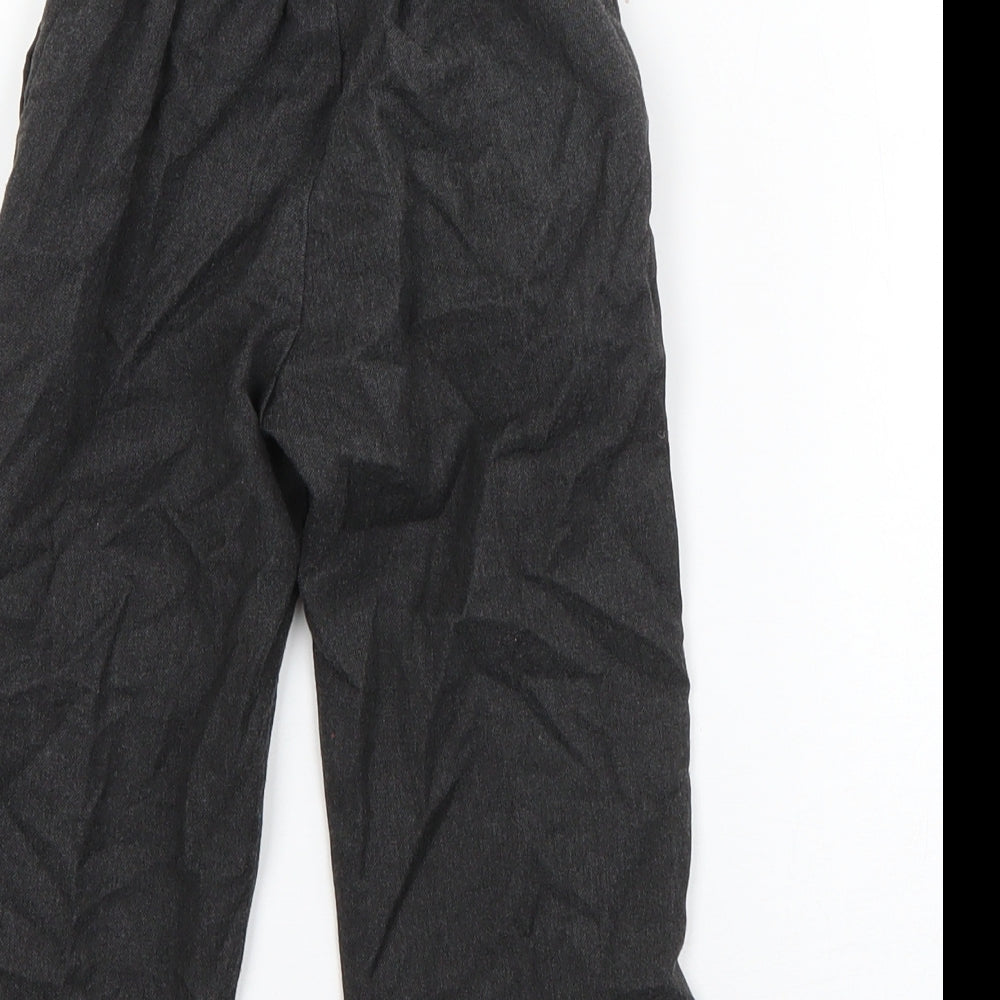 Preworn Boys Grey  Polyester Dress Pants Trousers Size 3-4 Years  Regular