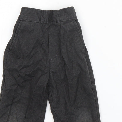 Preworn Boys Grey  Polyester Dress Pants Trousers Size 3-4 Years  Regular Pullover
