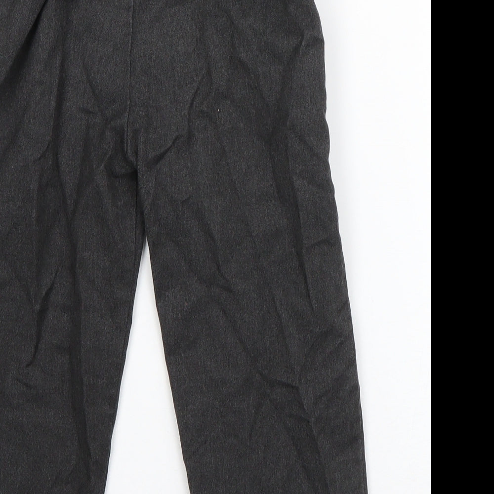Preworn Boys Grey  Polyester Dress Pants Trousers Size 3-4 Years  Regular Pullover