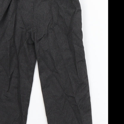 Preworn Boys Grey  Polyester Dress Pants Trousers Size 3-4 Years  Regular Pullover