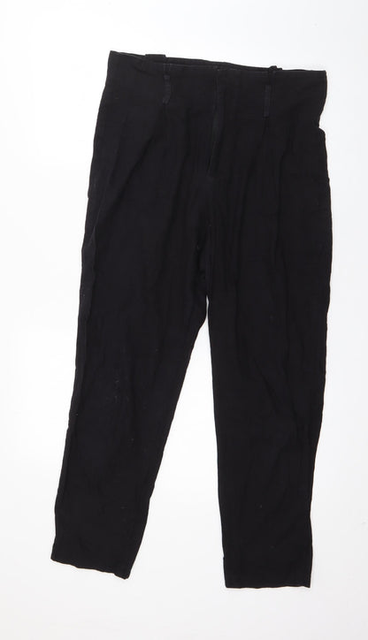 Womens UK Size 14 PRETTYLITTLETHING Regular Fit  Black Trousers