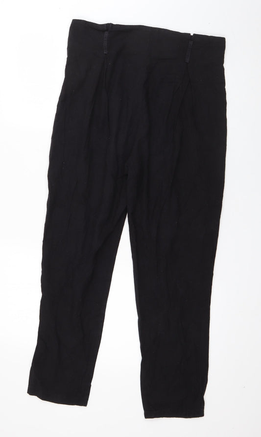 Womens UK Size 14 PRETTYLITTLETHING Regular Fit  Black Trousers