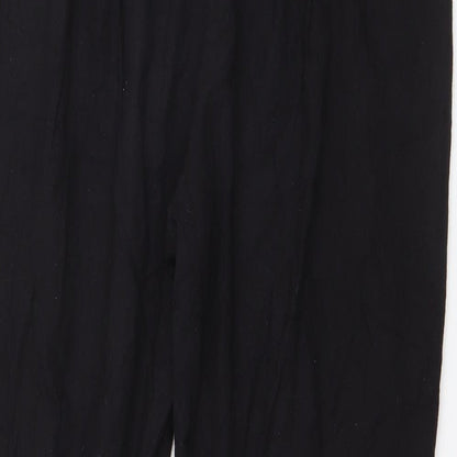 Womens UK Size 14 PRETTYLITTLETHING Regular Fit  Black Trousers