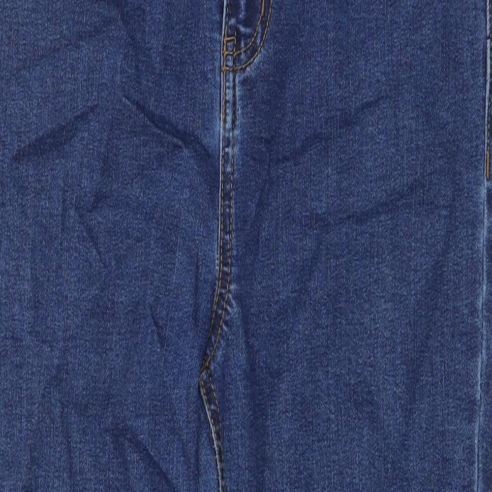 Denim & Co. Womens Blue  Cotton Skinny Jeans Size 12 L27 in Regular Button