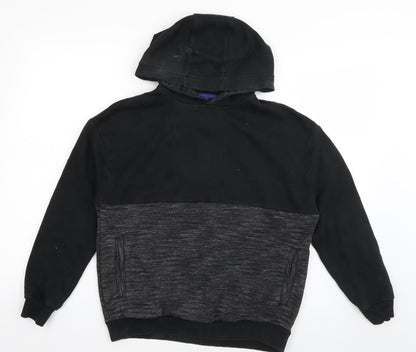 Marks and Spencer Boys Grey  Cotton Pullover Hoodie Size 11-12 Years  Pullover