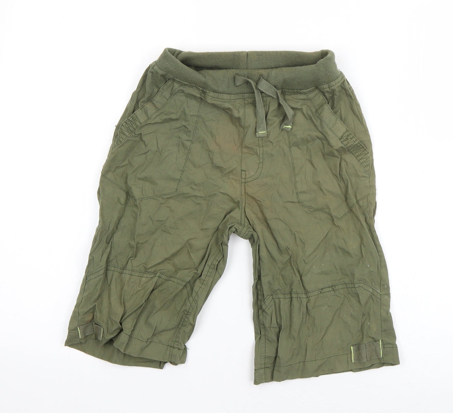 St Bernard Boys Green  Cotton Bermuda Shorts Size 9 Years  Regular Drawstring