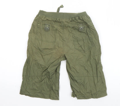 St Bernard Boys Green  Cotton Bermuda Shorts Size 9 Years  Regular Drawstring