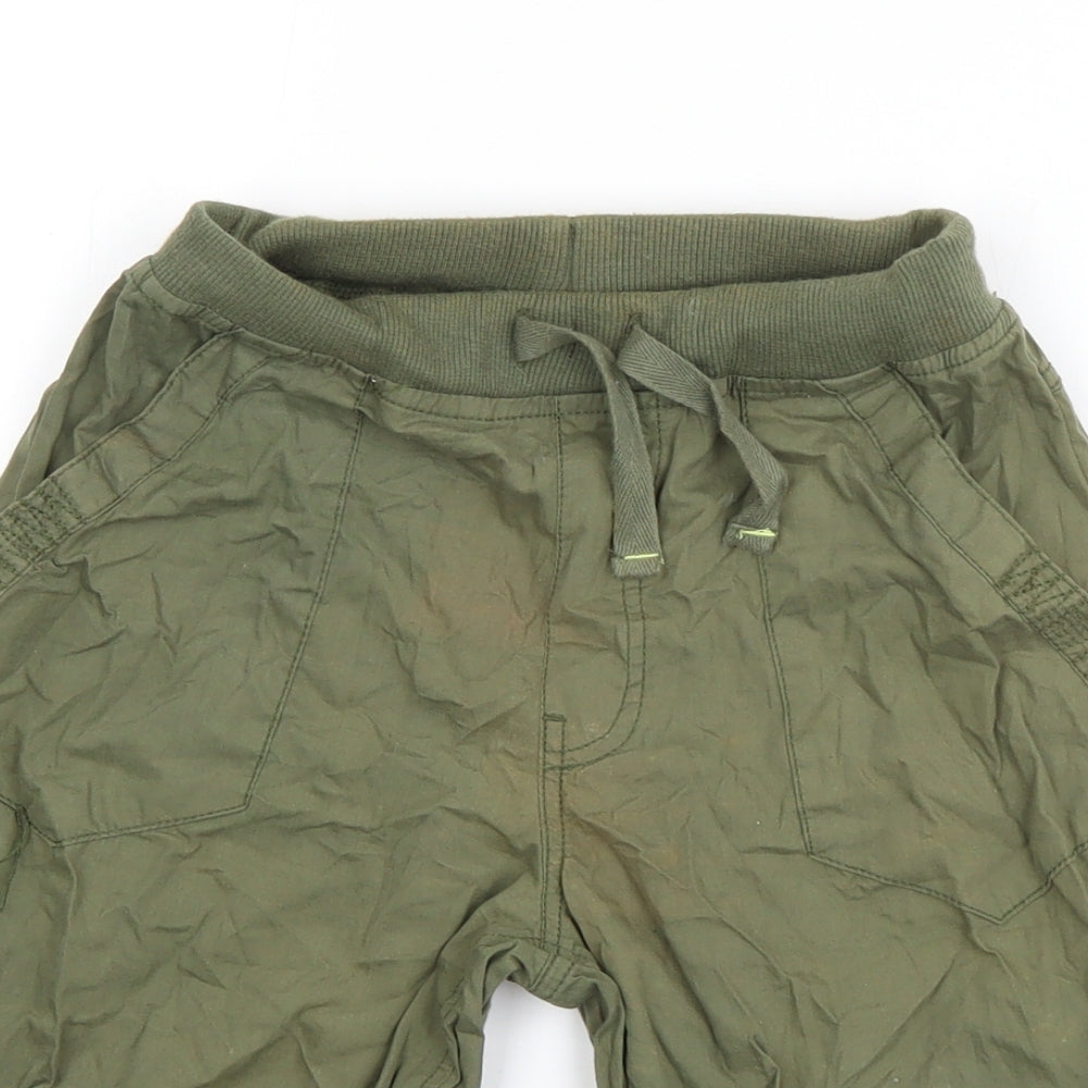 St Bernard Boys Green  Cotton Bermuda Shorts Size 9 Years  Regular Drawstring