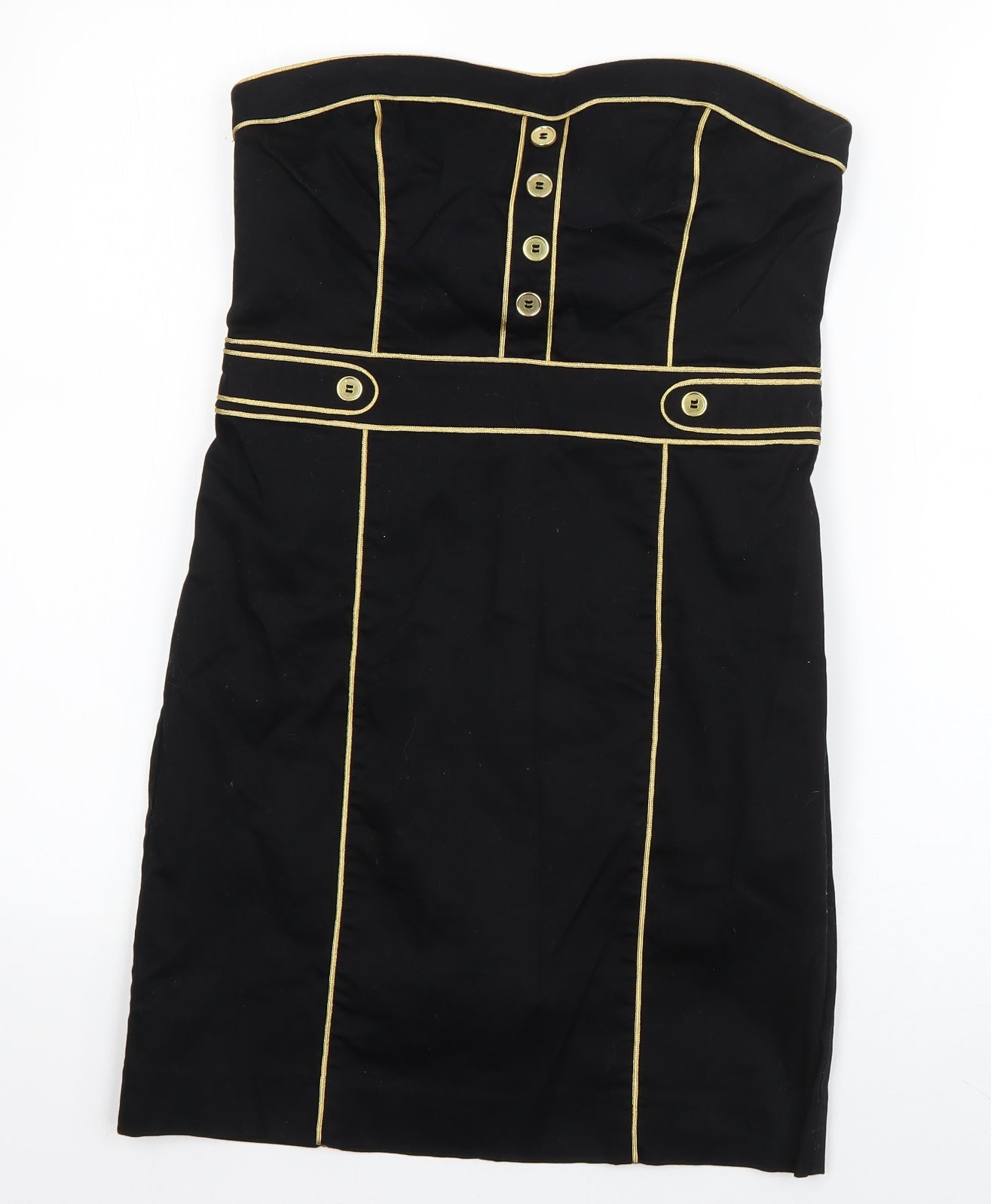 Divided by H&M Womens Black  Cotton Mini  Size 12  Sweetheart Pullover