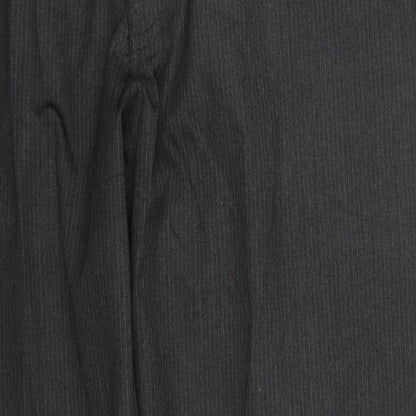 Taylor & Wright  Mens Grey Striped Polyester Trousers  Size 34 L29 in Regular Button