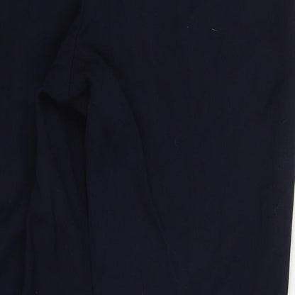 F&F Womens Blue  Polyester Trousers  Size 14 L27 in Regular Button