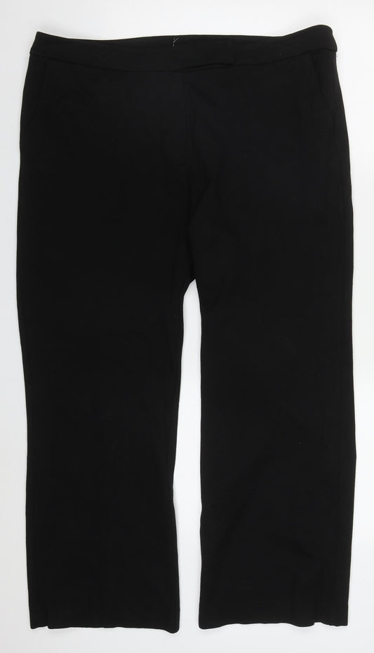 Phase Eight Womens Black  Viscose Trousers  Size 38 in L28 in Regular Button
