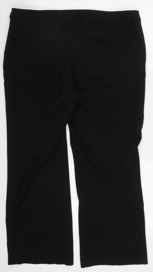 Phase Eight Womens Black  Viscose Trousers  Size 38 in L28 in Regular Button