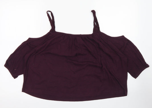 Womens UK Size 16 Atmosphere Pink Cropped Blouse