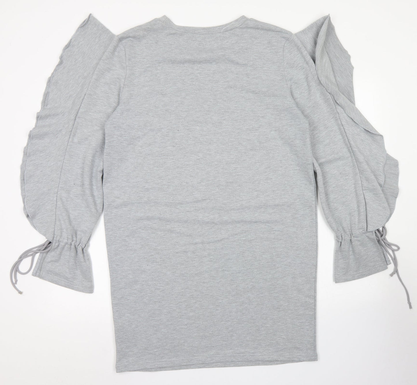 Eight Womens Grey  Cotton A-Line  Size L  Crew Neck