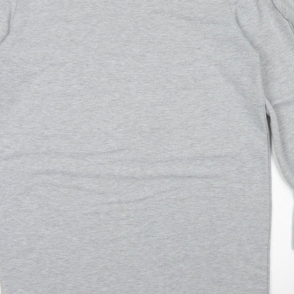 Eight Womens Grey  Cotton A-Line  Size L  Crew Neck
