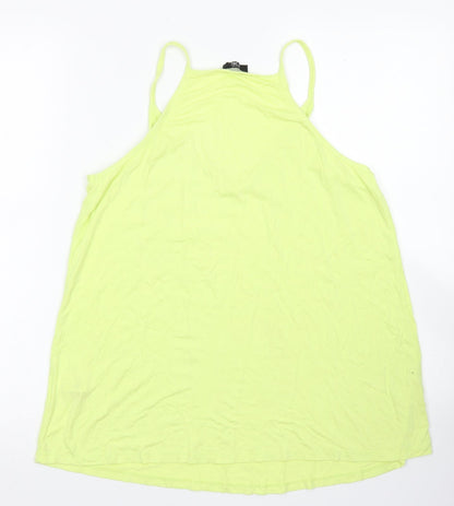 F&F Womens Yellow  Viscose Camisole Blouse Size 20 Square Neck