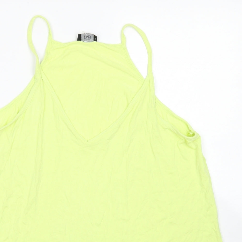 F&F Womens Yellow  Viscose Camisole Blouse Size 20 Square Neck