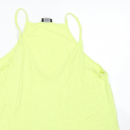 F&F Womens Yellow  Viscose Camisole Blouse Size 20 Square Neck