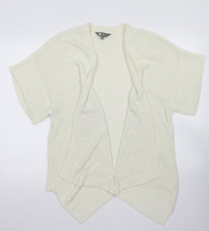 Womens UK Size L Mia Moda Ivory Cardigan Jumper