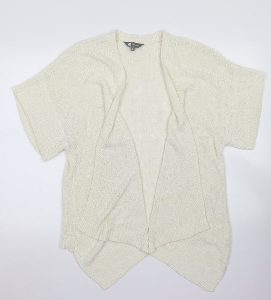 Womens UK Size L Mia Moda Ivory Cardigan Jumper