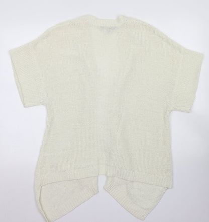 Womens UK Size L Mia Moda Ivory Cardigan Jumper