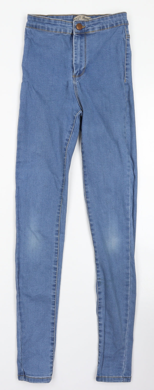 Denim Co Womens Blue  Cotton Skinny Jeans Size 6 L28 in Regular Button