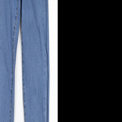 Denim Co Womens Blue  Cotton Skinny Jeans Size 6 L28 in Regular Button