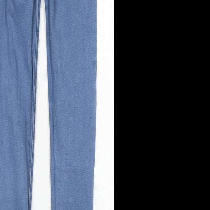 Denim Co Womens Blue  Cotton Skinny Jeans Size 6 L28 in Regular Button