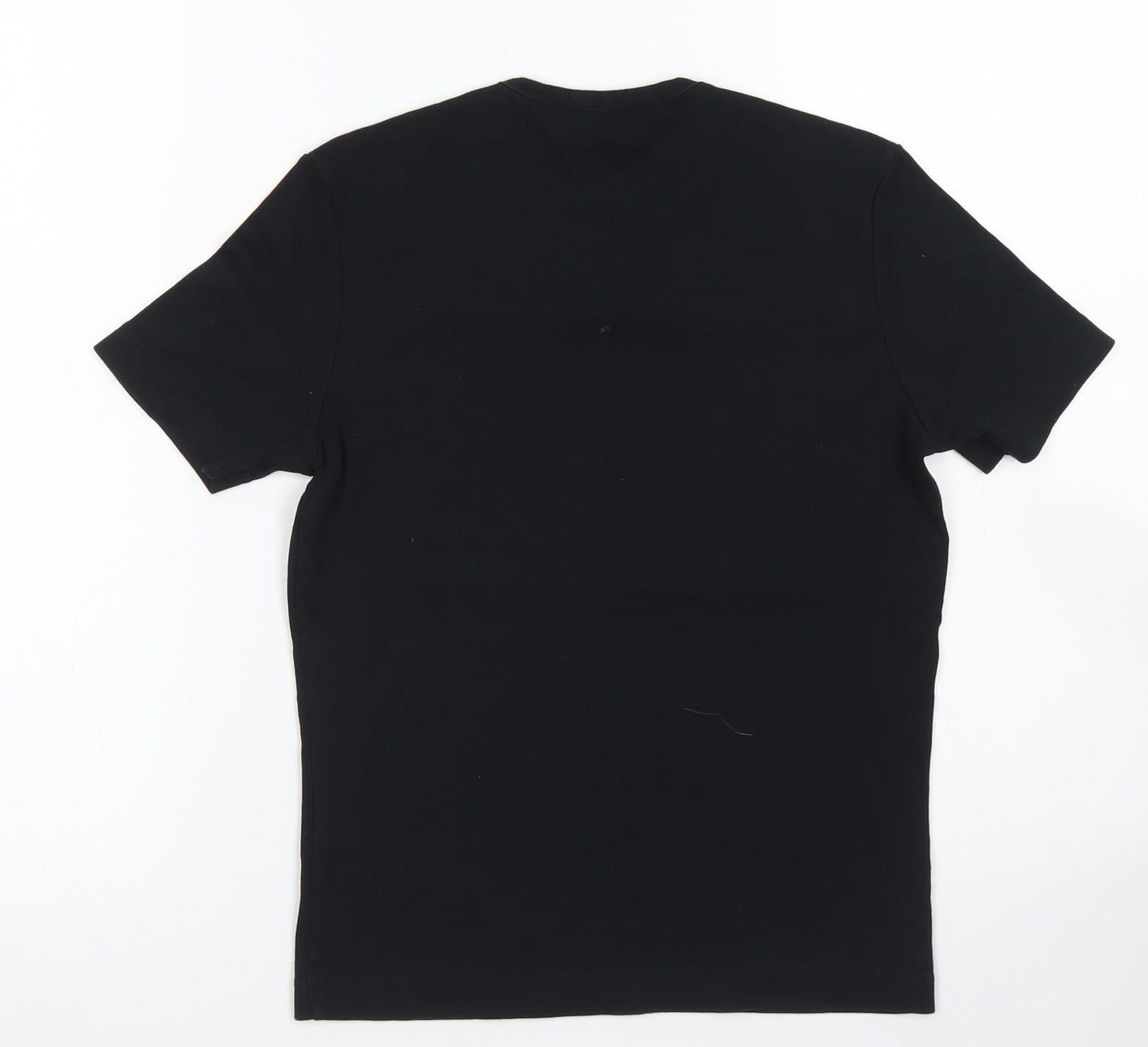 Esprit Womens Black  Cotton Basic T-Shirt Size M Crew Neck