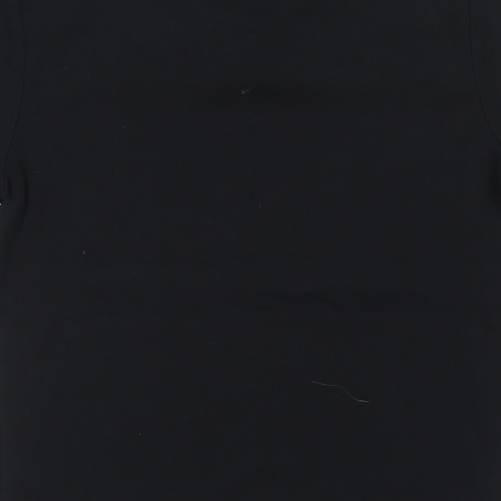 Esprit Womens Black  Cotton Basic T-Shirt Size M Crew Neck