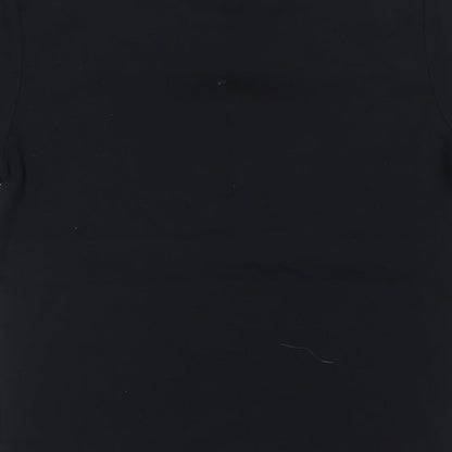 Esprit Womens Black  Cotton Basic T-Shirt Size M Crew Neck