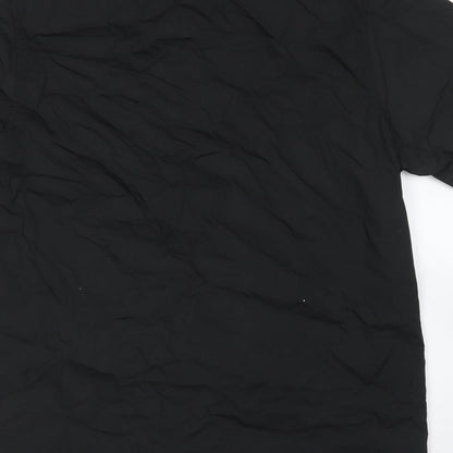 Mens UK Size L Boohoo MAN Black  Button-Up Short Sleeve Casual Shirt