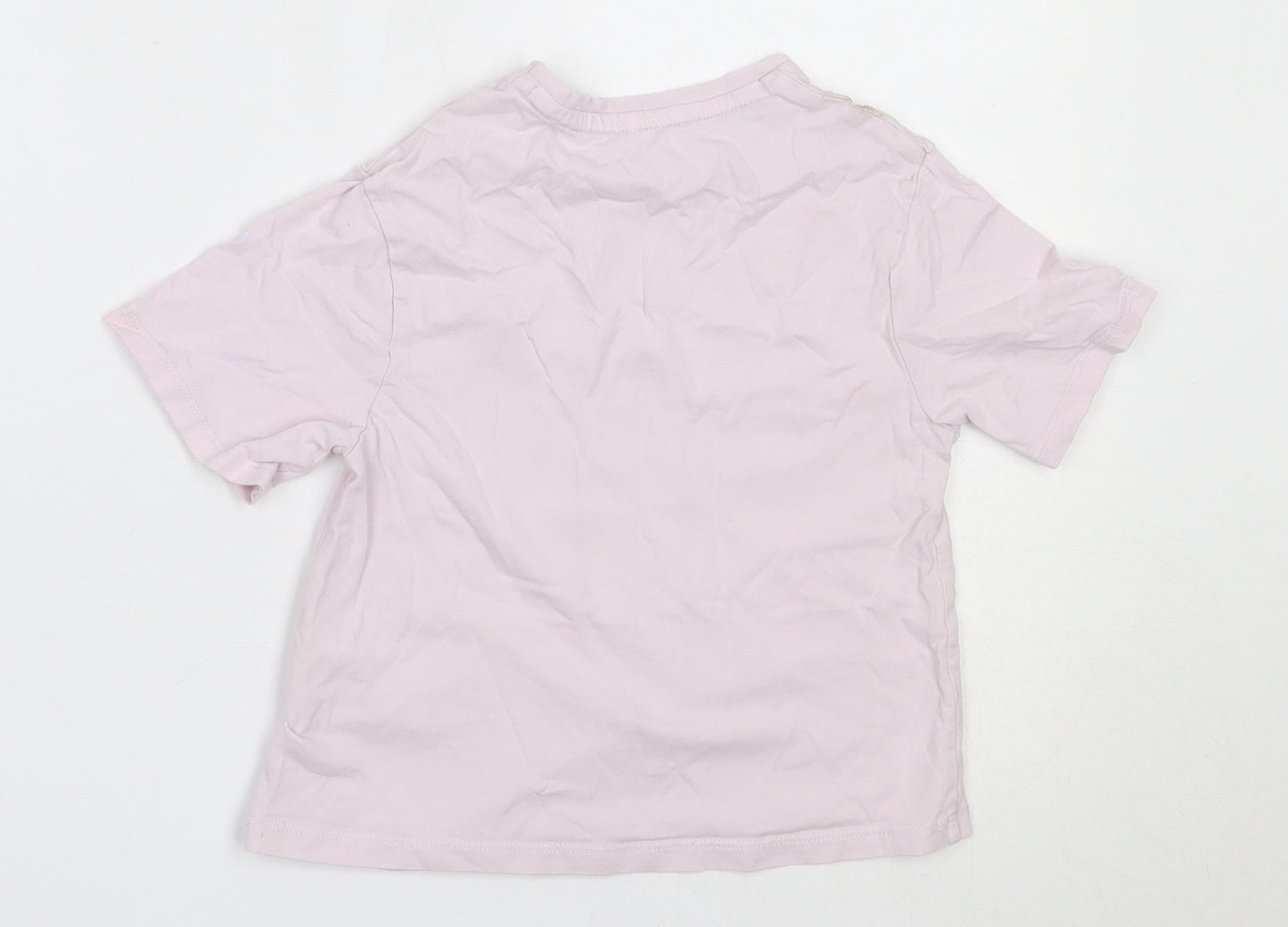 George Girls Pink Solid Cotton Top Pyjama Top Size 5-6 Years