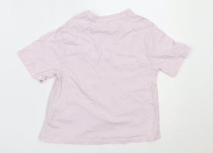 George Girls Pink Solid Cotton Top Pyjama Top Size 5-6 Years