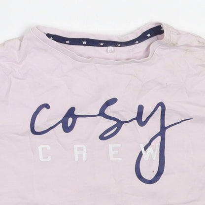 George Girls Pink Solid Cotton Top Pyjama Top Size 5-6 Years