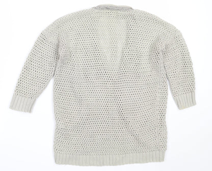 Womens UK Size 6 Warehouse Beige Pullover Jumper