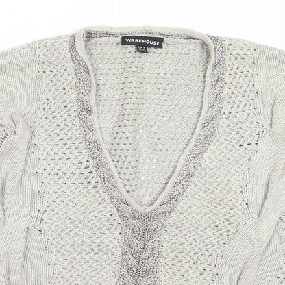 Womens UK Size 6 Warehouse Beige Pullover Jumper