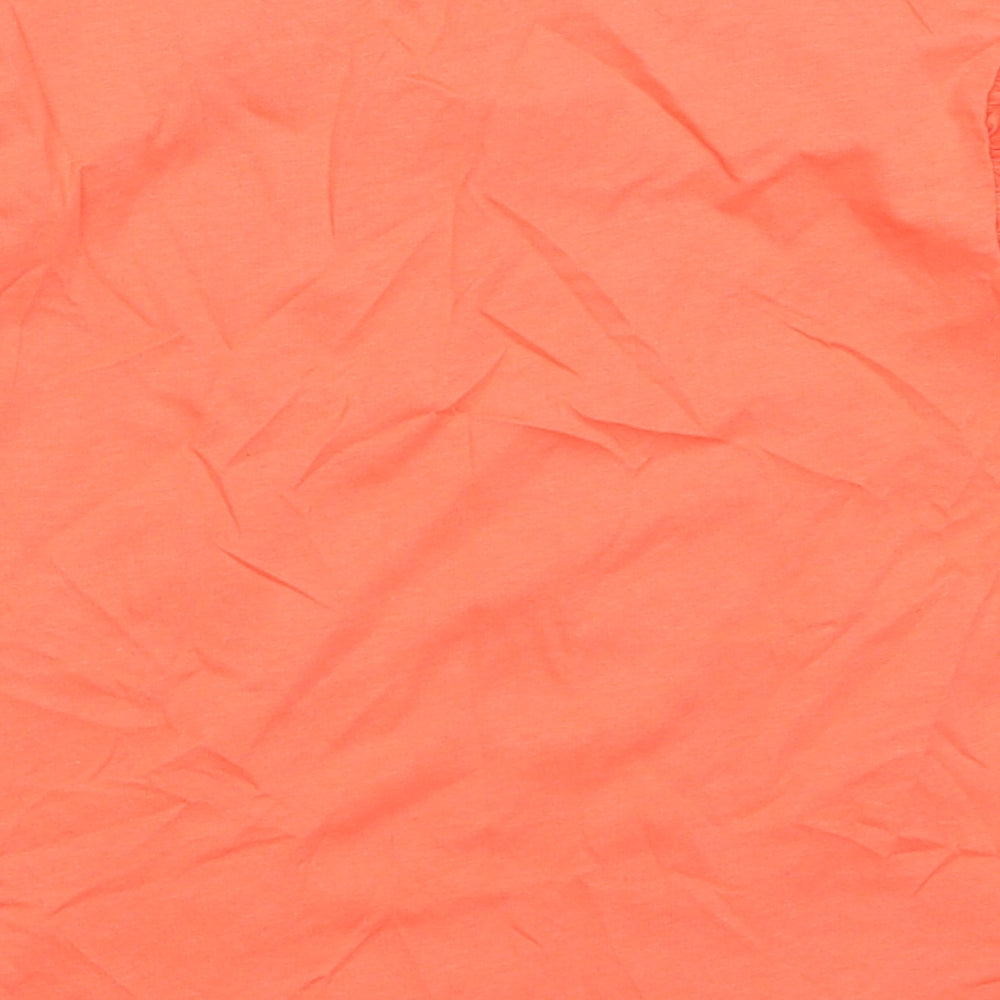New Look Girls Orange  Cotton Basic Tank Size 12-13 Years Round Neck
