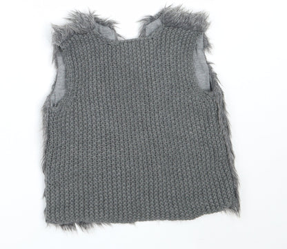 Primark Girls Grey   Gilet Coat Size 3-4 Years