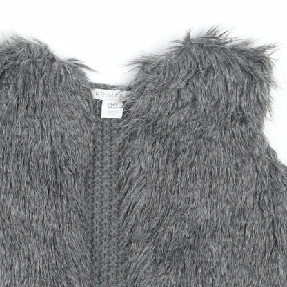 Primark Girls Grey   Gilet Coat Size 3-4 Years