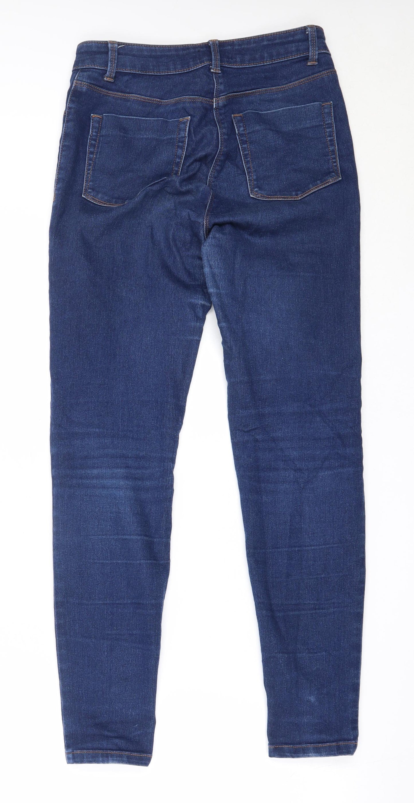 Matalan Womens Blue  Cotton Skinny Jeans Size 8 L28 in Regular