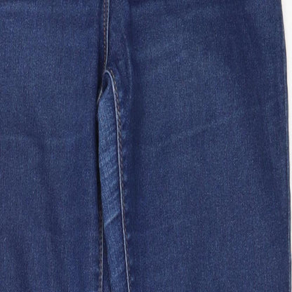 Matalan Womens Blue  Cotton Skinny Jeans Size 8 L28 in Regular