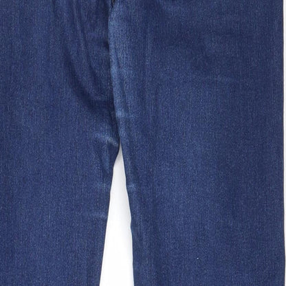 Matalan Womens Blue  Cotton Skinny Jeans Size 8 L28 in Regular