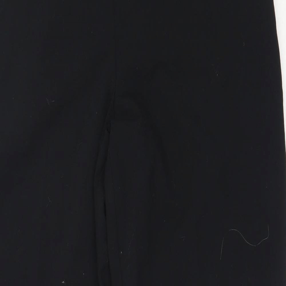 Marks and Spencer Womens Black  Polyester Trousers  Size 12 L28.5 in Regular